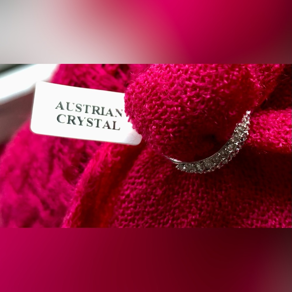 Austrian Crystal Silver Tone Ring - Picture 10 of 10